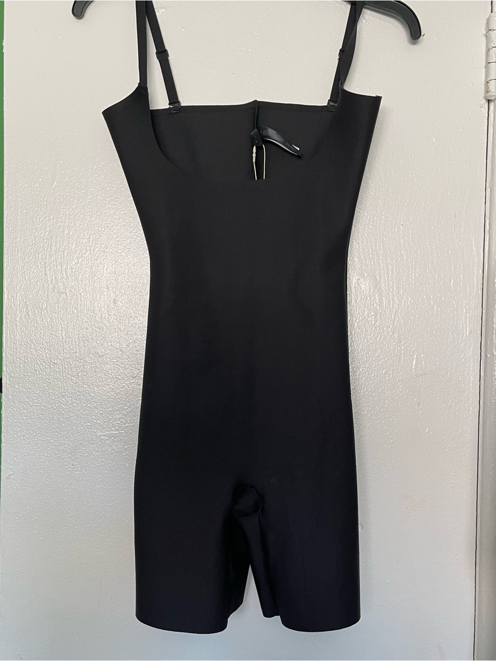 SKIMS Body Open Bust Mid Thigh Bodysuit | Onyx | Size L | NWT